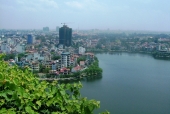 Truc Bach Lake in Hanoi city, Vietnam